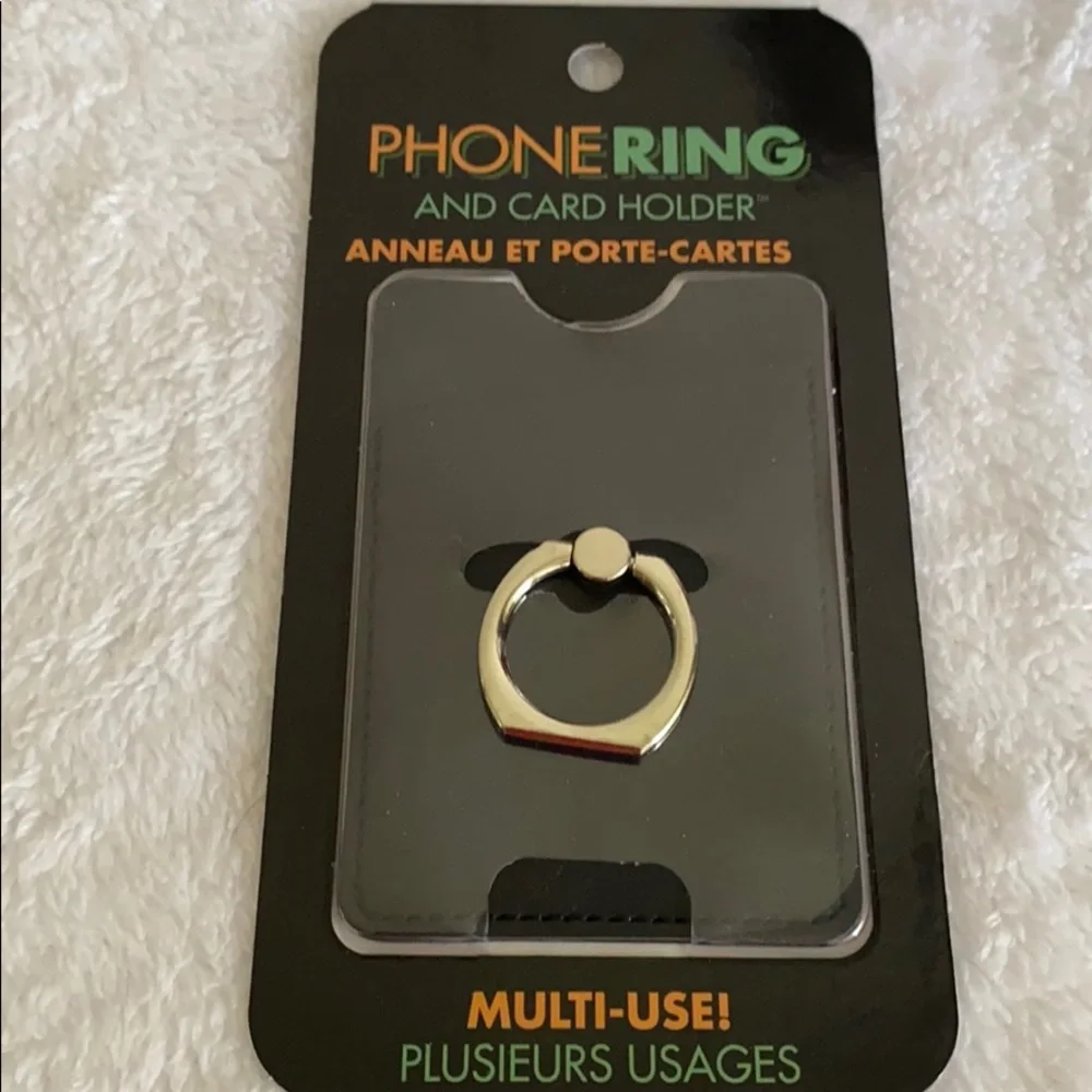 🆕Vegan Leather/Silicone📱Ring and Card Holder